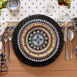 Sicily Ceramic Scalloped Mixed Appetizer Plates, Set of 4