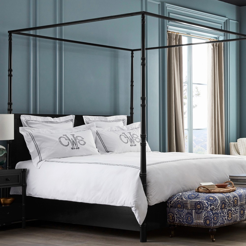 Chambers&#174; Italian Hotel Embroidered Duvet Cover & Shams with Oversized Monogram