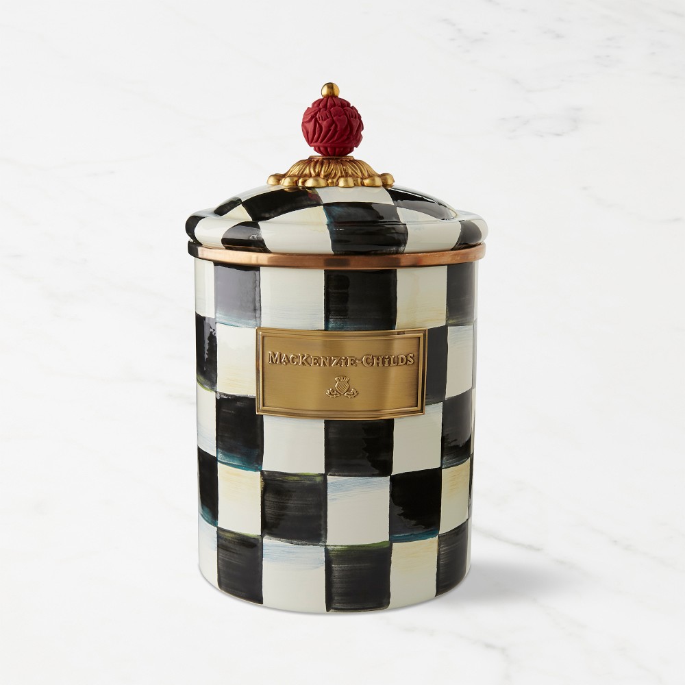 MacKenzie-Childs Courtly Check Canister - Medium