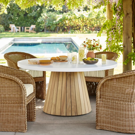 Balboa Round Fiberstone Dining Table (60")