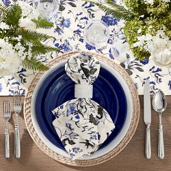 White Floral Napkins, Set of 4