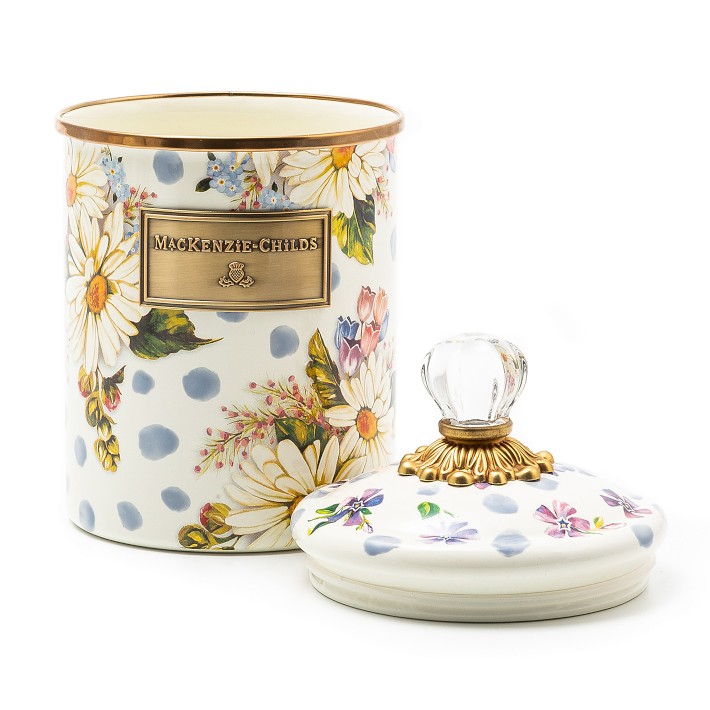 Mackenzie-Childs Wildflowers Enamel Canister | Williams Sonoma