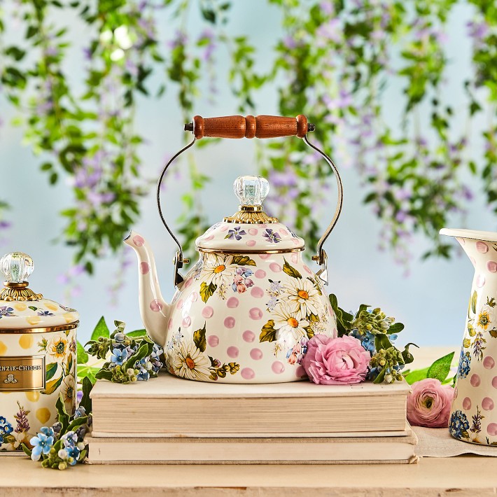 MacKenzie-Childs Wildflowers Tea Kettle Williams Sonoma