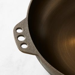 Smithey Seasoned Cast Iron Covered Deep Skillet, 11"