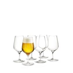 Holmegaard Cabernet Beer Glasses, Set of 6