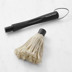 Williams Sonoma Outdoor Cast Iron No-Burn Sauce Pot with Basting Brush