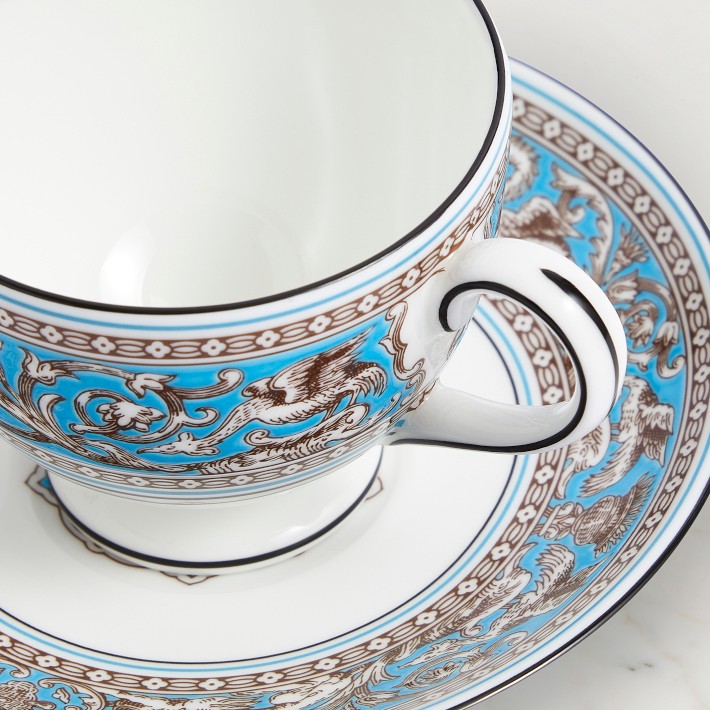 Wedgwood Florentine Turquoise Cups & Saucers, Set of 2 | Williams