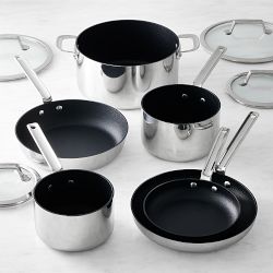 SCANPAN&#174; TSS+ Stainless-Steel Nonstick 10-Piece Cookware Set