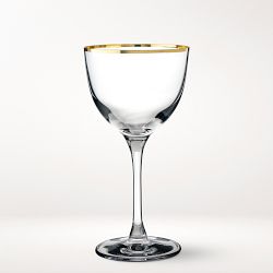 Gold Rim Nick & Nora Glasses, Set of 4