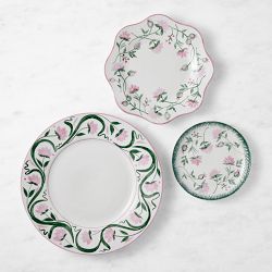 AERIN x Williams Sonoma 12-Piece Garden Bouquet Dinnerware Set, Pink