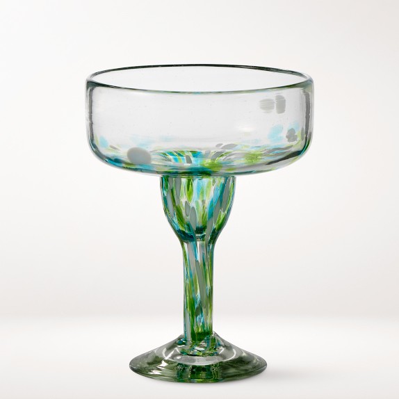 Multi-Confetti Recycled Margarita Glasses
