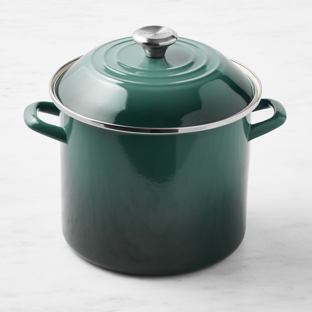 Le Creuset Enameled-Steel Stock Pot with Stainless-Steel Knob