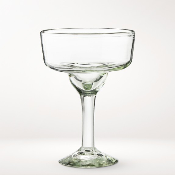 Recycled Glass Margarita Glasses, Set of 4
