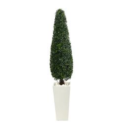 Faux Indoor/Outdoor Boxwood Topiary Tree, 63"