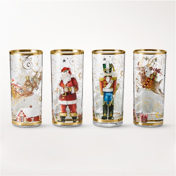 Twas the Night Before Christmas Highball Glasses, Set of 4