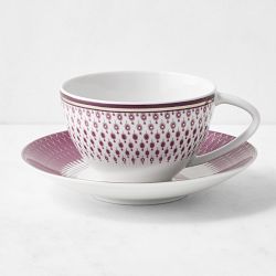 Williams Sonoma Regal Cups & Saucers, Set of 4, Berry