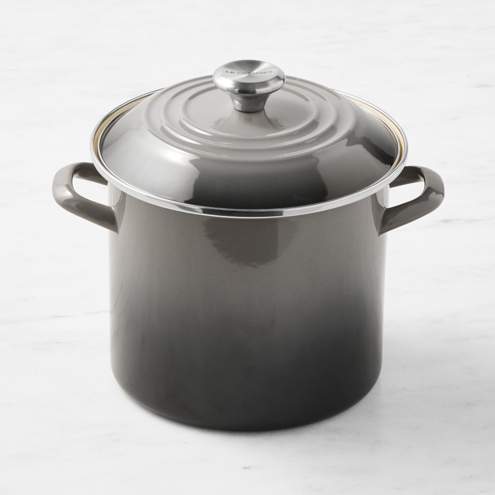 Le Creuset Enameled-Steel Stock Pot with Stainless-Steel Knob