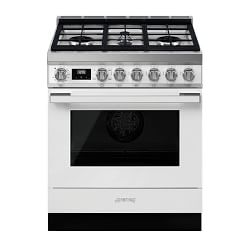 SMEG Portofino All Gas Range, White, 30"