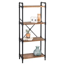 Black 4-Shelf Bookcase