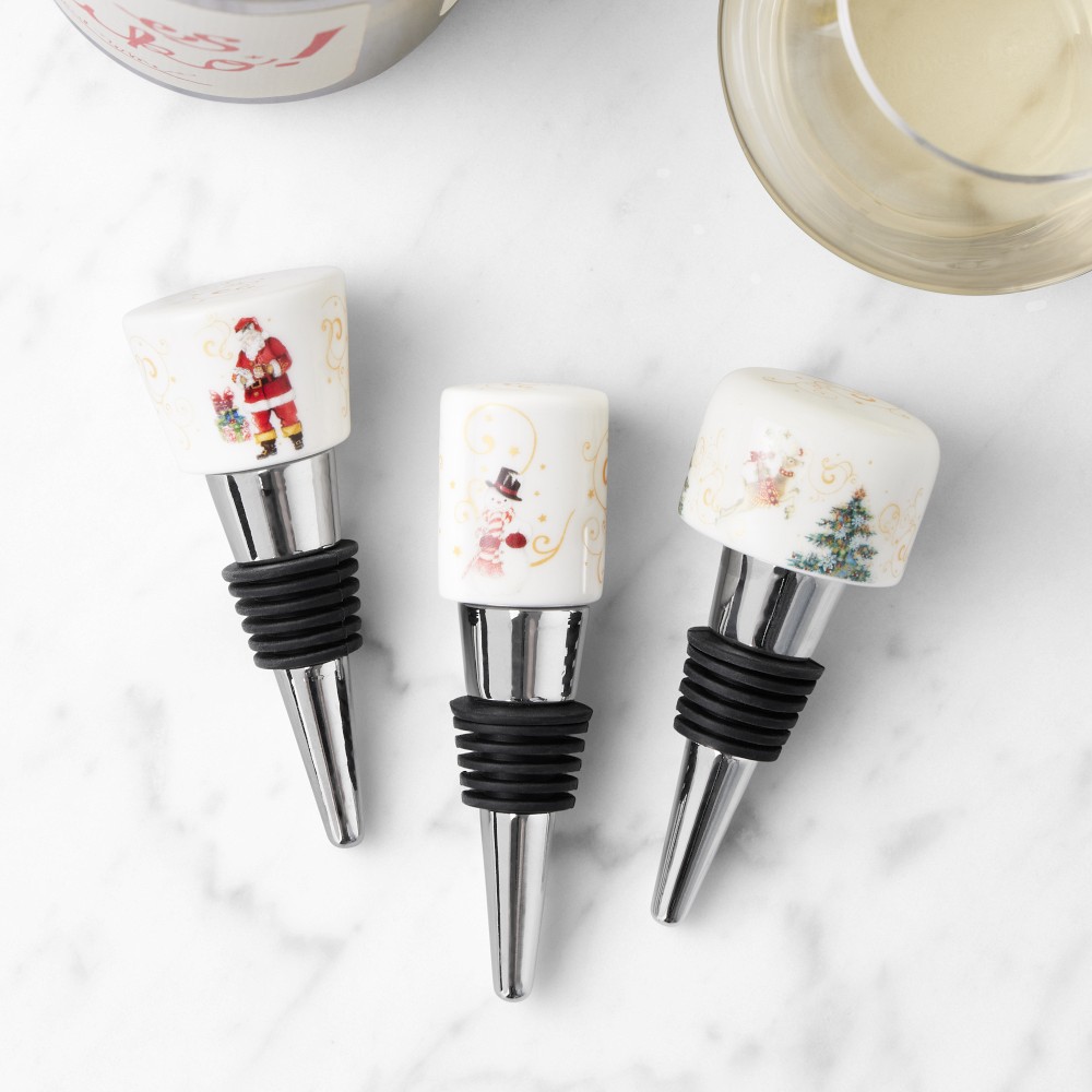 Twas the Night Before Christmas Wine Stoppers, Set of 3