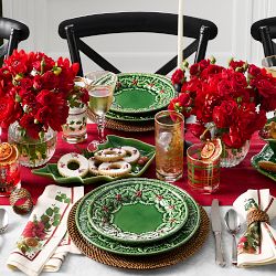 Vintage Holiday Double-Old Fashioned Glasses, Set of 4