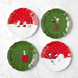PEANUTS&#8482; x Williams Sonoma Charlie Brown Christmas Small Plates, Set of 4