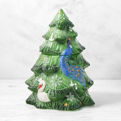 'Twas the Night Before Christmas Tree Hand Painted Cookie Jar