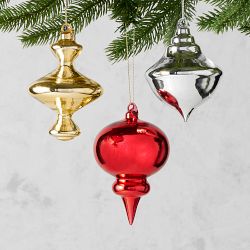 Williams Sonoma Classic Silver Ornaments, Set of 8