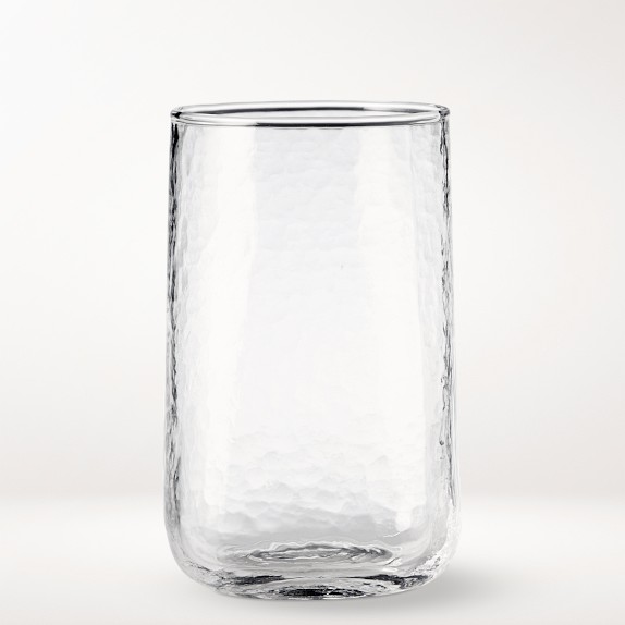 Hammered Glass Tall Tumblers, 14-oz