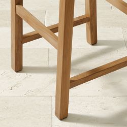 Larnaca Teak All-Weather Weave Backless Bar Stool