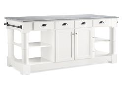 Barrelson Kitchen Island with Italian Basalt Top (84&quot;)