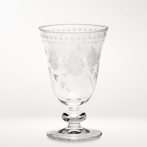Vintage Etched Goblets, 9-oz