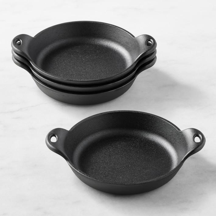 Lodge Seasoned Cast Iron Mini Round Server, Set of Four | Williams