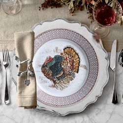 Plymouth Gate Turkey Dinner Plates, Set of 4