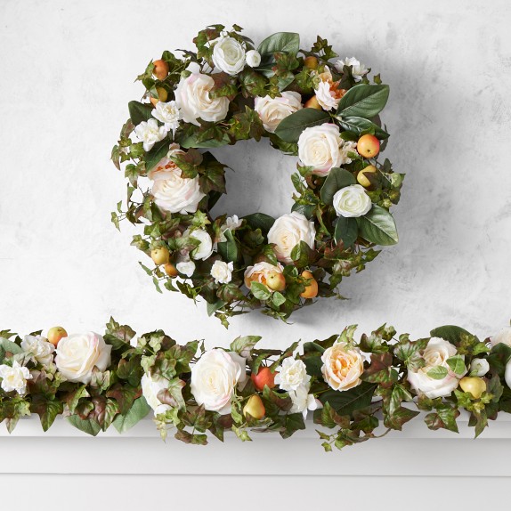Ivy & Rose UV Protected Faux Wreath & Garland