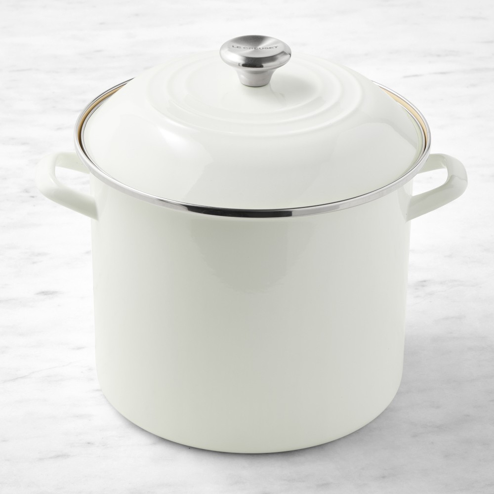 Le Creuset Enameled-Steel Stock Pot with Stainless-Steel Knob