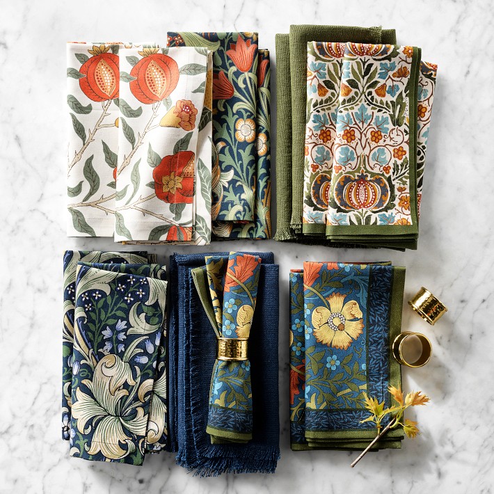 Madame Mo 3セット Morris & Co. X Williams Sonoma Compton Napkins Set Of 4 | Williams