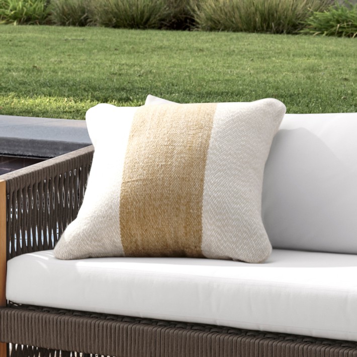 Center Stripe Outdoor Pillow Cover Williams Sonoma