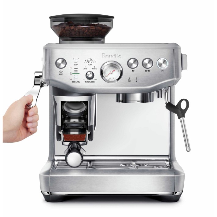Breville Barista Express Impress Espresso Machine in Brushed