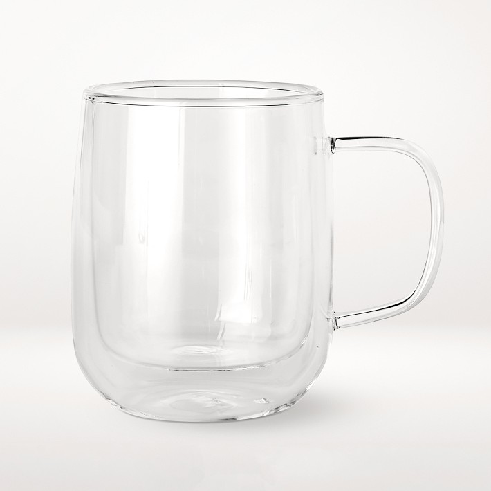 Double-Wall Glass Coffee Mug, Each