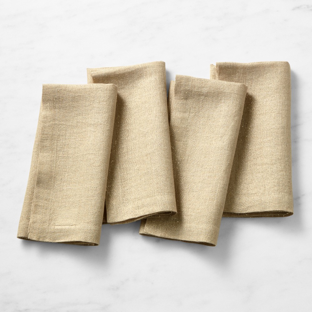 Metallic Napkins, Set of 4 - Set of 4, Gold