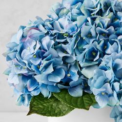 AERIN x Williams Sonoma Real Touch Faux Blue Hydrangea Arrangement in White Pot