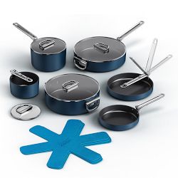 Joseph Joseph Ceramic Nonstick Space-Saving 10-Piece Cookware Set with Folding Handles