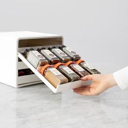 YouCopia SpiceStack Spice Bottle Organizer, White