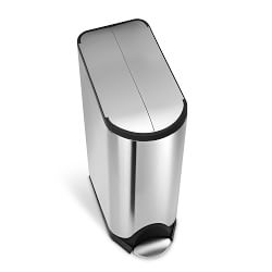 simplehuman&#8482; 40-Liter Dual Compartment Butterfly Lid Kitchen Recycling Can