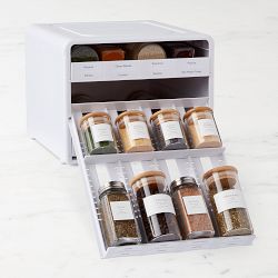 YouCopia SpiceStack Spice Bottle Organizer, White
