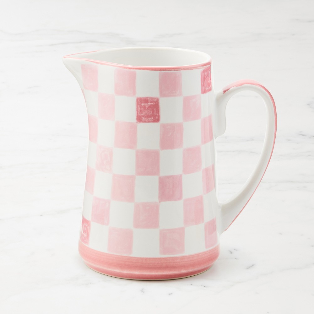 MacKenzie-Childs Stoneware Check Pitcher