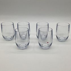 OPEN BOX: DuraClear® Tritan Stemless Wine Glasses, Set of 6, Clear