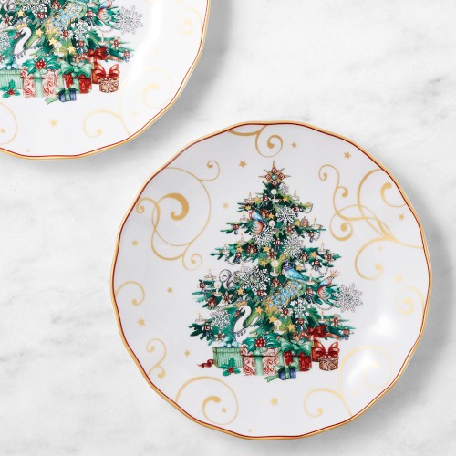 Twas the Night Before Christmas Salad Plates, Single, Christmas Tree