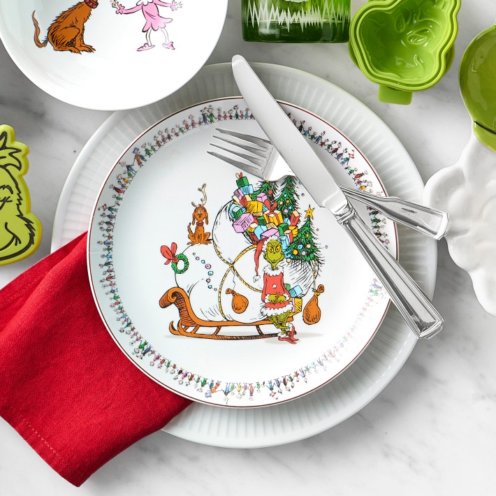 The Grinch Dessert Plates - Set of 4 | Williams Sonoma